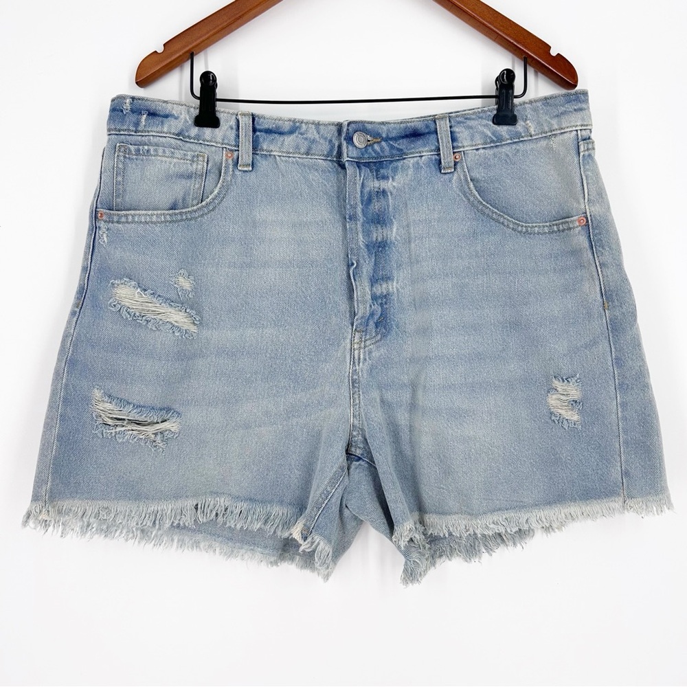 Wild Fable Blue Distressed Jean Shorts High-Waisted